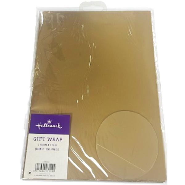 Hallmark Gold Gift Wrap & Gift Tag Set 4pc