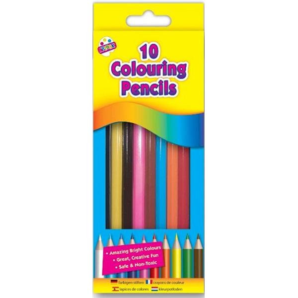 Assorted Colouring Pencils 10 Pack