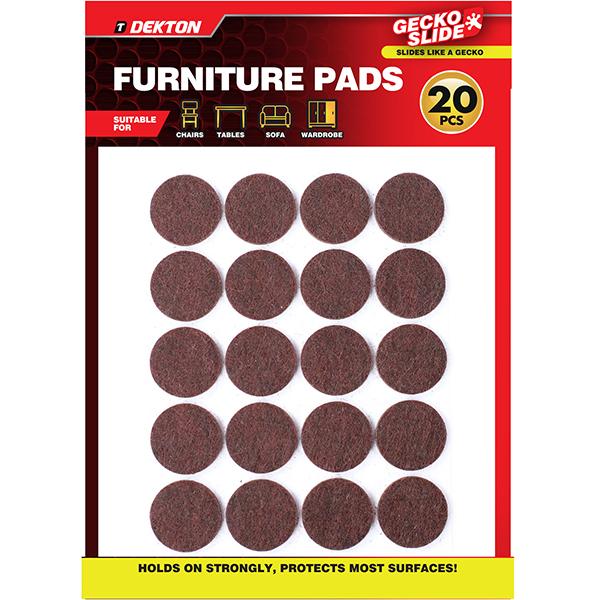 Dekton Gecko Slide Furniture Pads 20pc