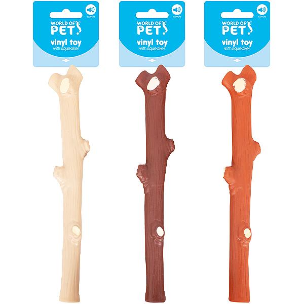 Squeaky Vinyl Stick Dog Toy