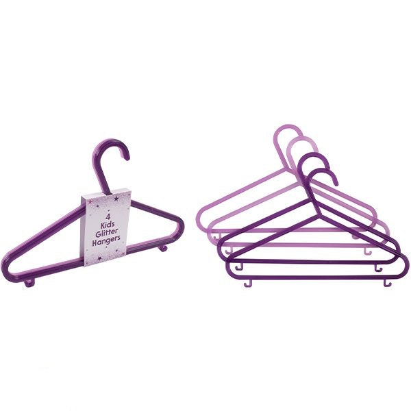 assorted-colour-kids-glitter-coat-hangers-4-pack