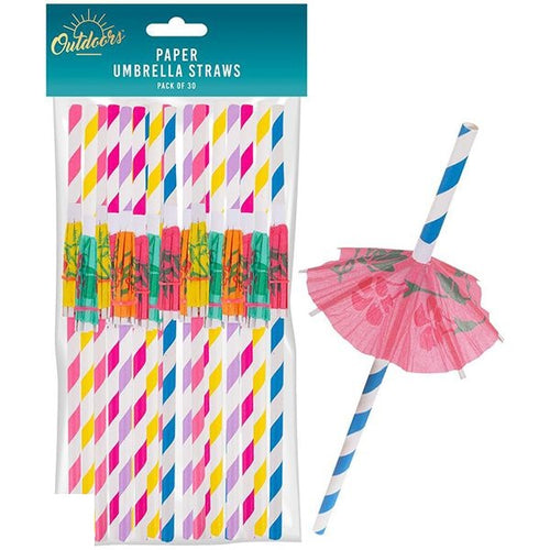 bello-assorted-colour-paper-umbrella-straws-30-pack