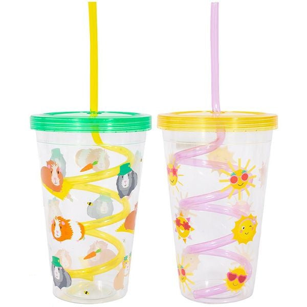 bello-crazy-straw-party-tumblers-650ml-assorted