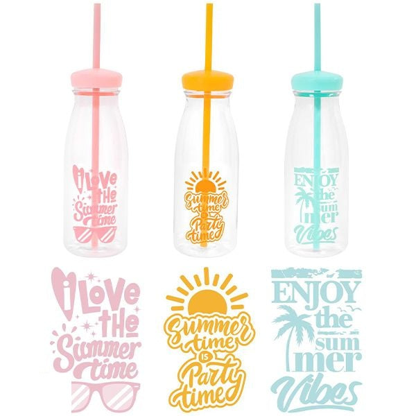 bello-plastic-summer-bottles-with-straw-525ml-assorted