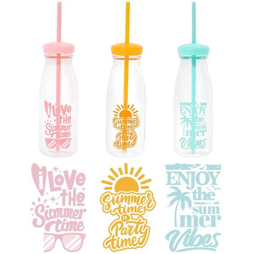 bello-plastic-summer-bottles-with-straw-525ml-assorted