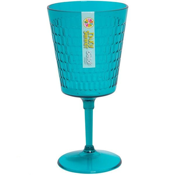bello-plastic-teal-honeycomb-wine-goblet-400ml