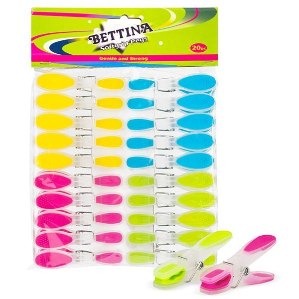 bettina-assorted-colour-soft-grip-pegs-20-pack