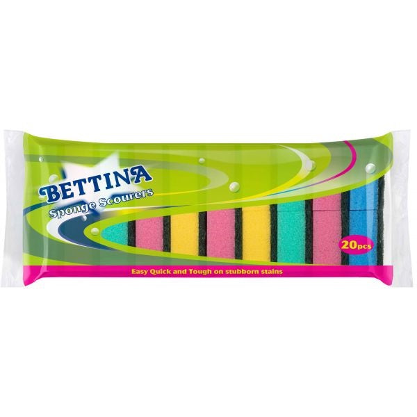 bettina-assorted-colour-sponge-scourers-20-pack