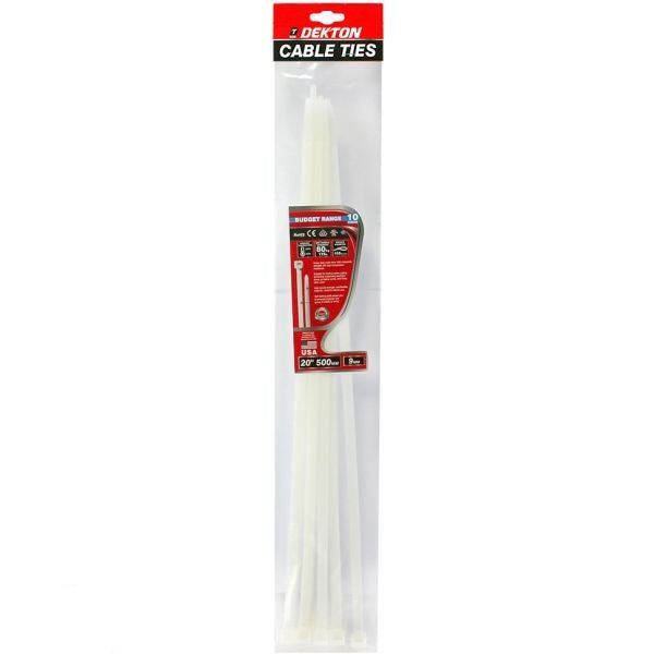dekton-10-piece-9mm-x-500mm-white-cable-tie