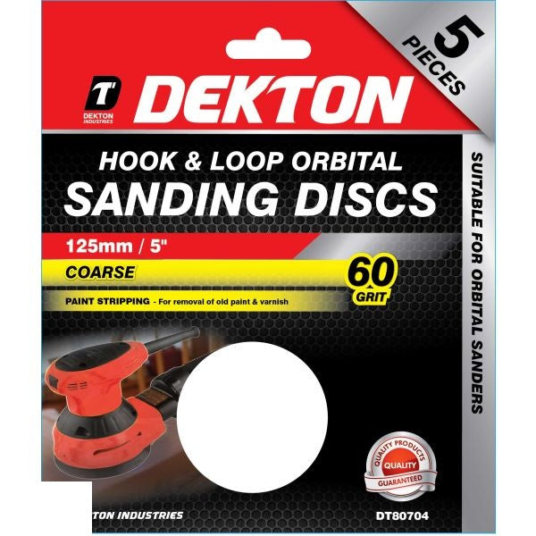 dekton-125mm-hook-and-loop-orbital-sanding-discs-5-pack-60-grit