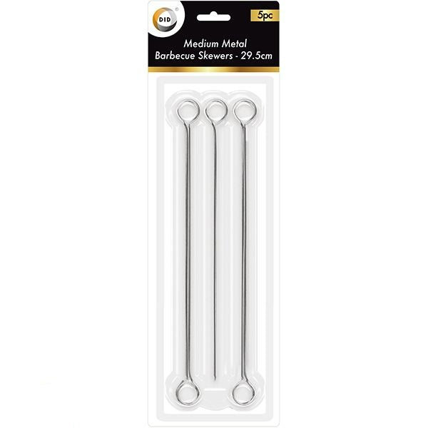 did-295cm-medium-metal-barbecue-skewers-5pc