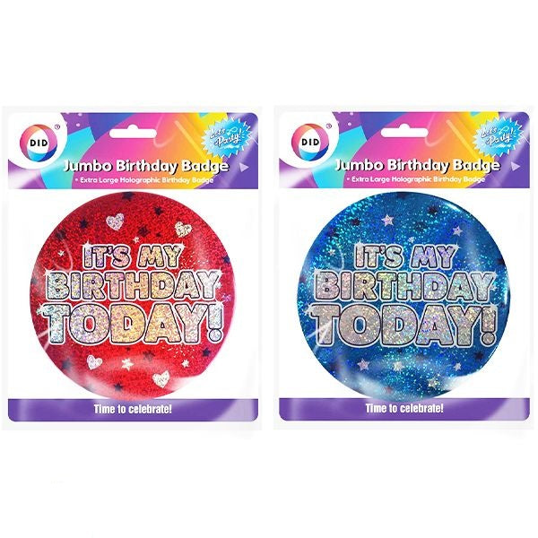 did-jumbo-birthday-badge-assorted-colours