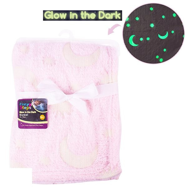 first-steps-glow-in-the-dark-baby-blanket-pink-70cm-x-90cm