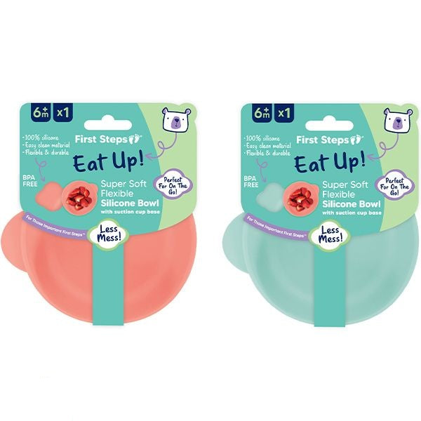 first-steps-super-soft-flexible-silicone-suction-food-bowl-assorted-colours