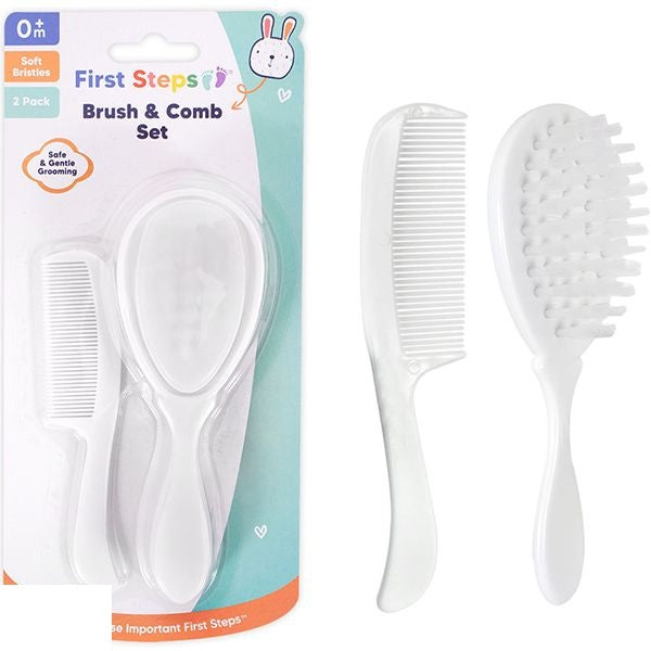 first-steps-white-baby-brush-and-comb-set