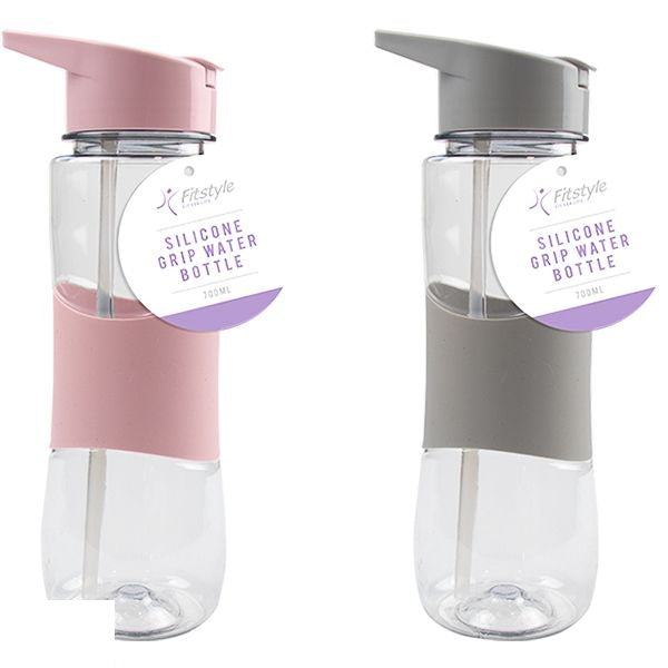 fitstyle-silicone-grip-water-bottle-700ml-assorted-colours
