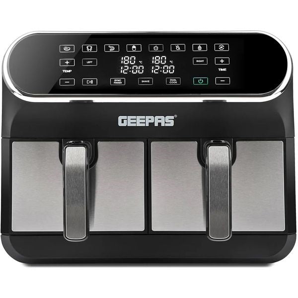 geepas-1700w-vortex-stealth-dual-basket-digital-air-fryer-8l