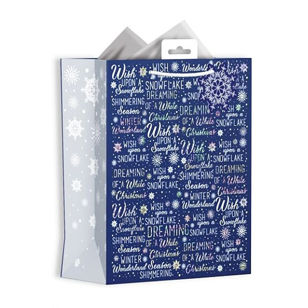 giftmaker-navy-christmas-text-gift-bag-medium