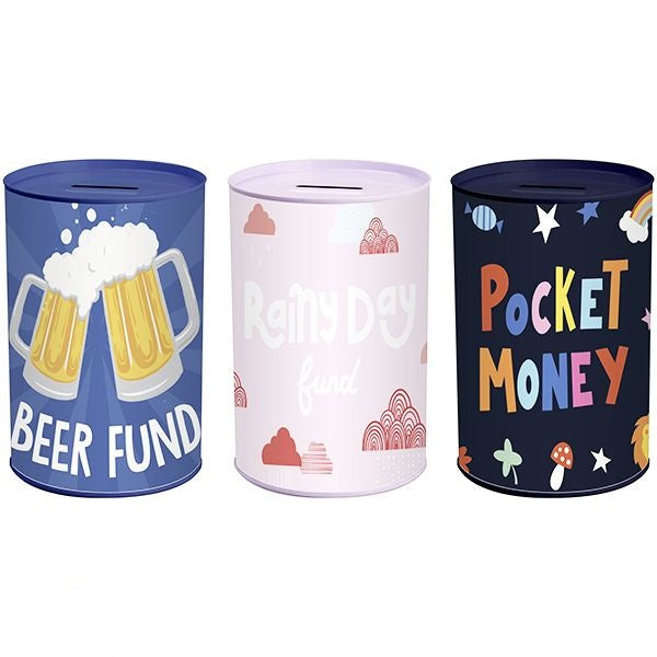gifts-and-gadgets-tinplate-novelty-money-tin-15cm-assorted