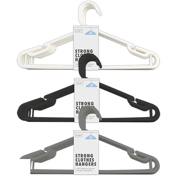 habit-strong-plastic-clothes-hangers-10-pack-assorted-colours