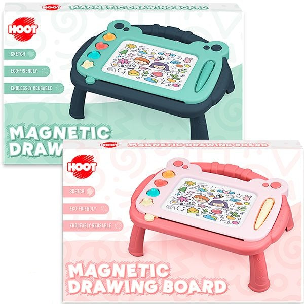hoot-magnetic-drawing-board-table-play-set-assorted-colours