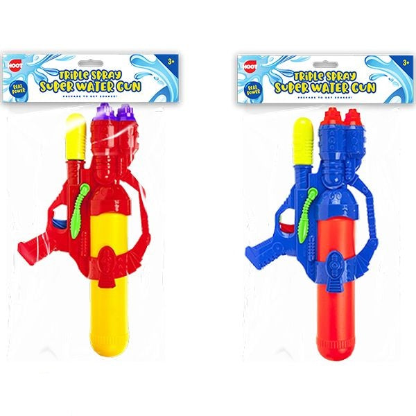 hoot-super-pump-triple-spray-water-gun-assorted-colours