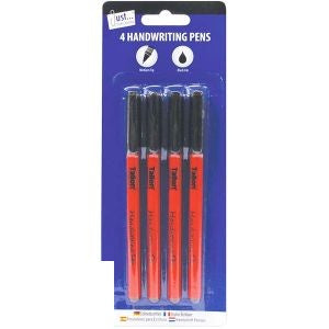 just-stationery-black-fine-tip-handwriting-pens-4-pack