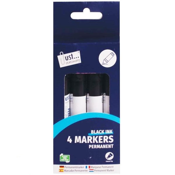 just-stationery-black-permanent-markers-4-pack