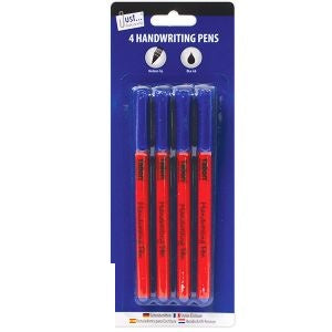just-stationery-blue-ink-handwriting-pens-4-pack