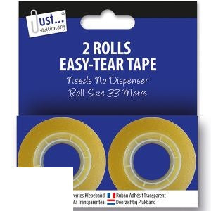 just-stationery-easy-tear-tape-33m-2-pack