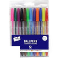 just-stationery-multicoloured-ballpoint-pens-12-pack