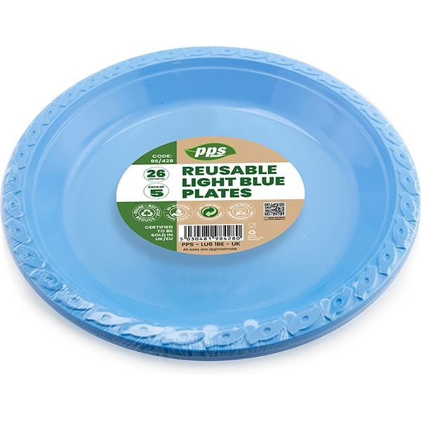 light-blue-plastic-reusable-plates-26cm-5-pack