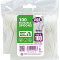 party-solutions-plastic-white-cutlery-spoons-100-pack