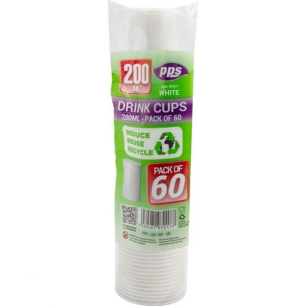 party-solutions-white-disposable-plastic-cups-200ml-60-pack