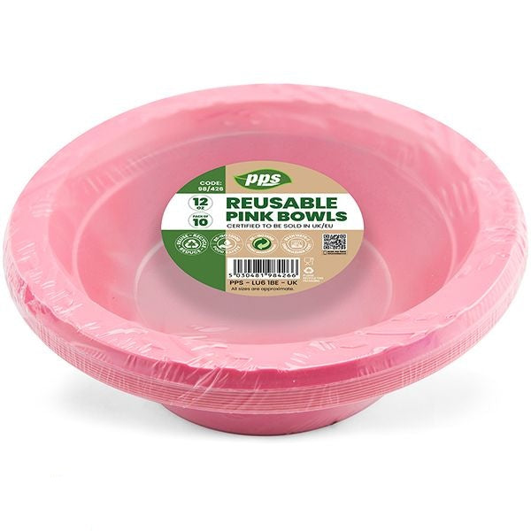 pink-plastic-reusable-bowls-12oz-10-pack