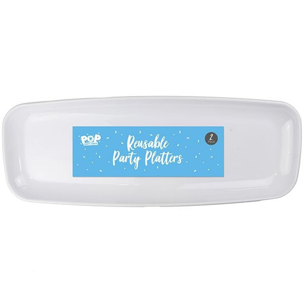 pop-reusable-plastic-party-platters-44cm-x-17cm-2-pack