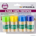 prima-double-sided-bamboo-toothpick-canisters-150pc-4-pack