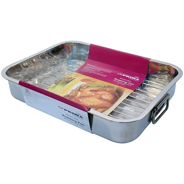 prima-stainless-steel-roasting-pan-with-rack-37cm-x-28cm