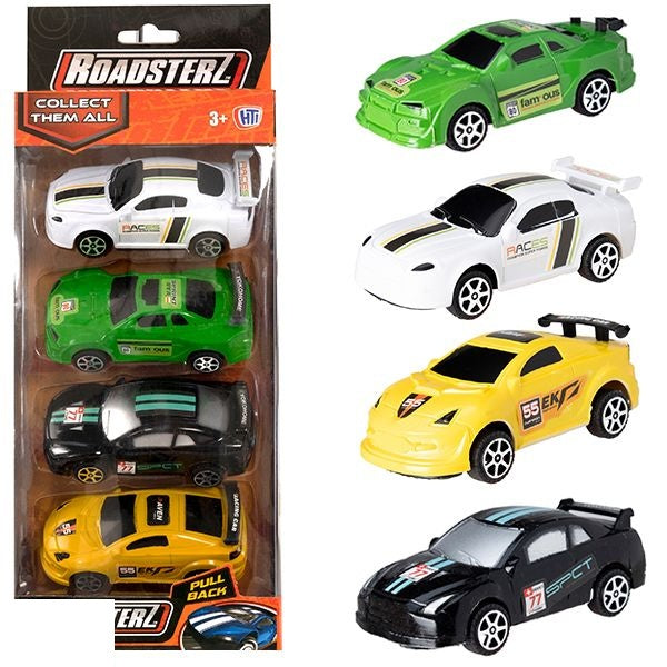 roadsterz-die-cast-pull-back-mega-racers-cars-4-pack