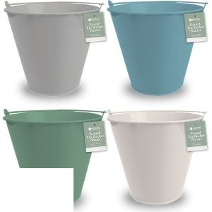 rowan-round-tin-bucket-planter-assorted-colours