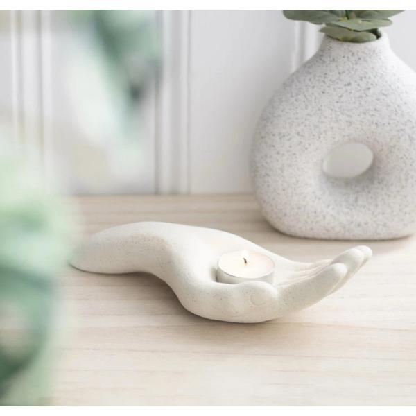 Open Hand Tealight Holder