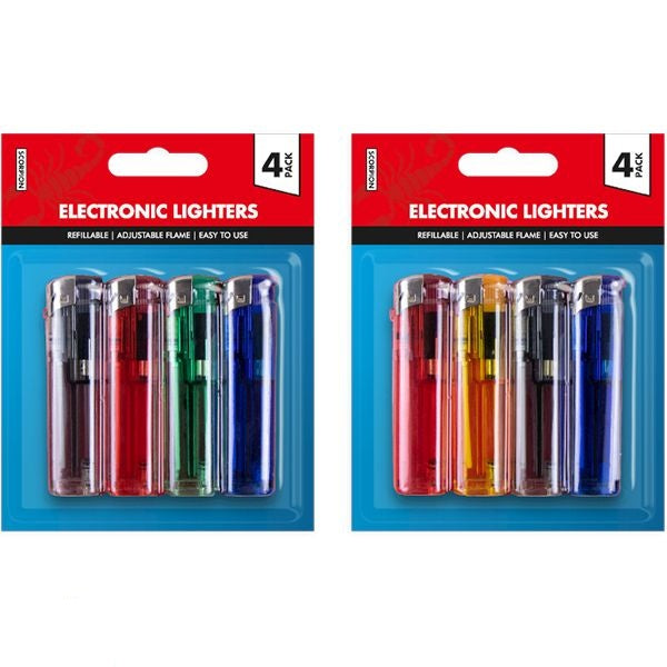 scorpion-mixed-colour-electronic-refillable-lighters-4-pack-assorted