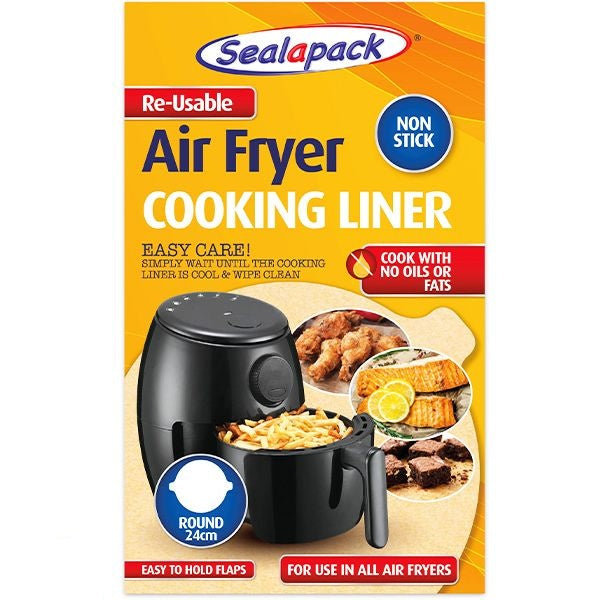 sealapack-re-usable-non-stick-round-air-fryer-cooking-liner-24cm