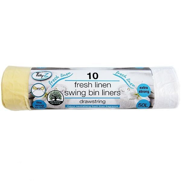tidyz-10-fresh-linen-extra-strong-swing-bin-liners-50l