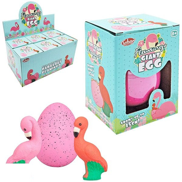 tobar-flamingo-giant-egg-15cm-cdu-assorted-colours
