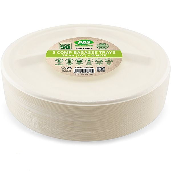 white-biodegradable-bagasse-3-compartment-trays-26cm-50-pack