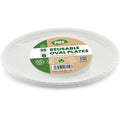 white-plastic-reusable-oval-plates-26cm-6-pack